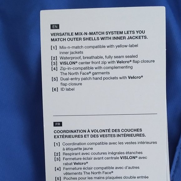 🆕 The North Face Youth Mix-N-Match Triclimate Shell, TNF Blue, Brand NEW, Auth. - Picture 9 of 15